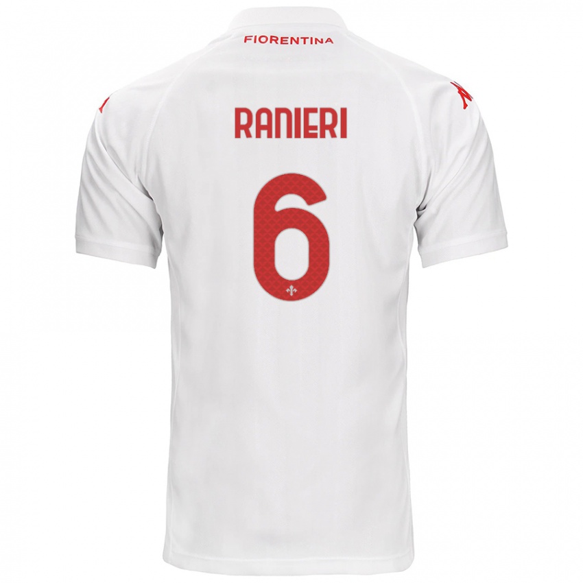 Uomo Maglia Luca Ranieri #6 Bianco Kit Gara Away 2024/25 Maglietta