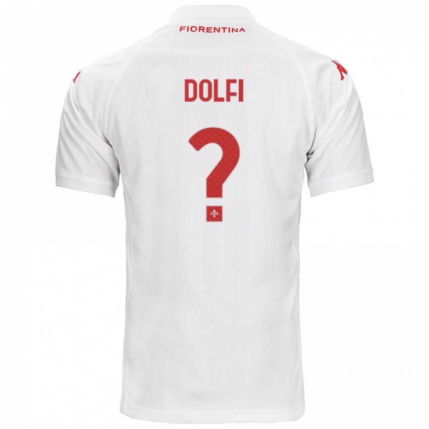 Uomo Maglia Brando Dolfi #0 Bianco Kit Gara Away 2024/25 Maglietta