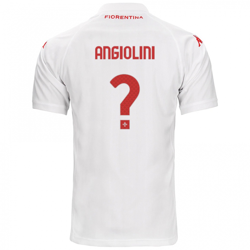 Uomo Maglia Gianmarco Angiolini #0 Bianco Kit Gara Away 2024/25 Maglietta