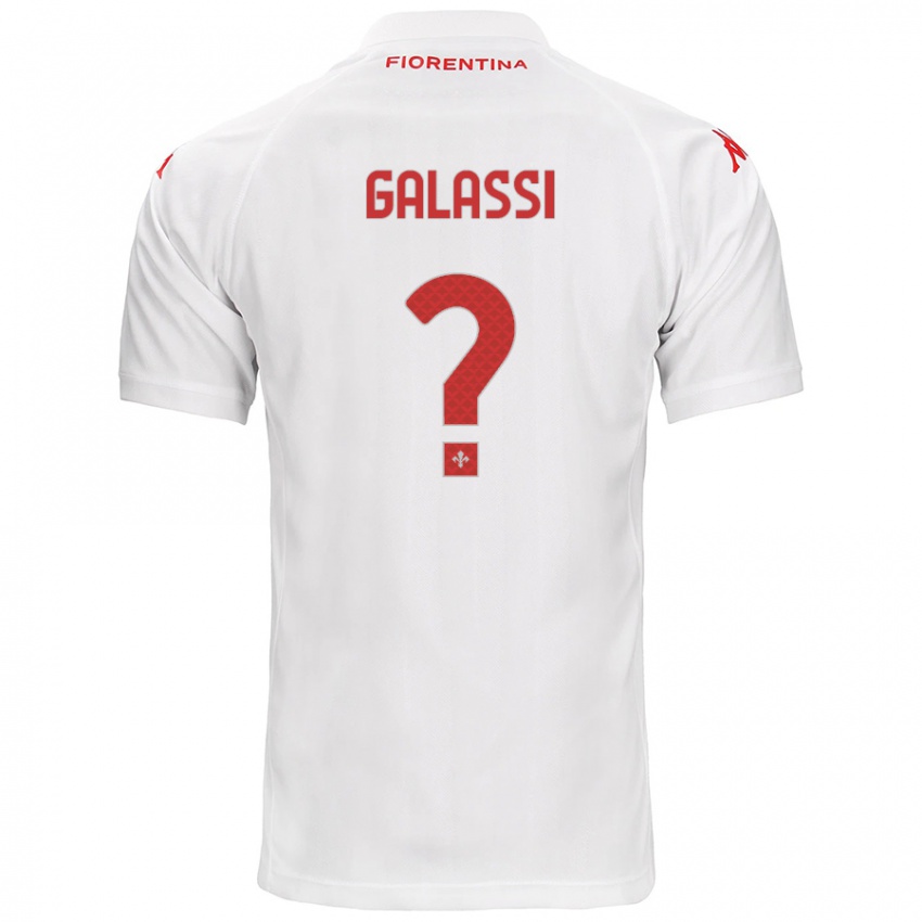 Uomo Maglia Andrea Galassi #0 Bianco Kit Gara Away 2024/25 Maglietta