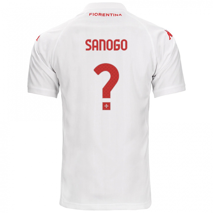 Uomo Maglia Bassidy Sanogo #0 Bianco Kit Gara Away 2024/25 Maglietta