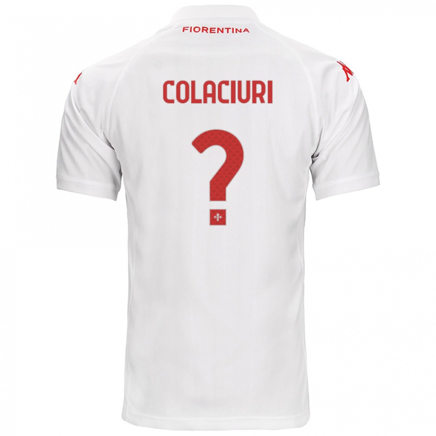 Uomo Maglia Gabriele Colaciuri #0 Bianco Kit Gara Away 2024/25 Maglietta