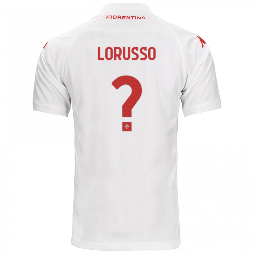 Uomo Maglia Angelo Lorusso #0 Bianco Kit Gara Away 2024/25 Maglietta