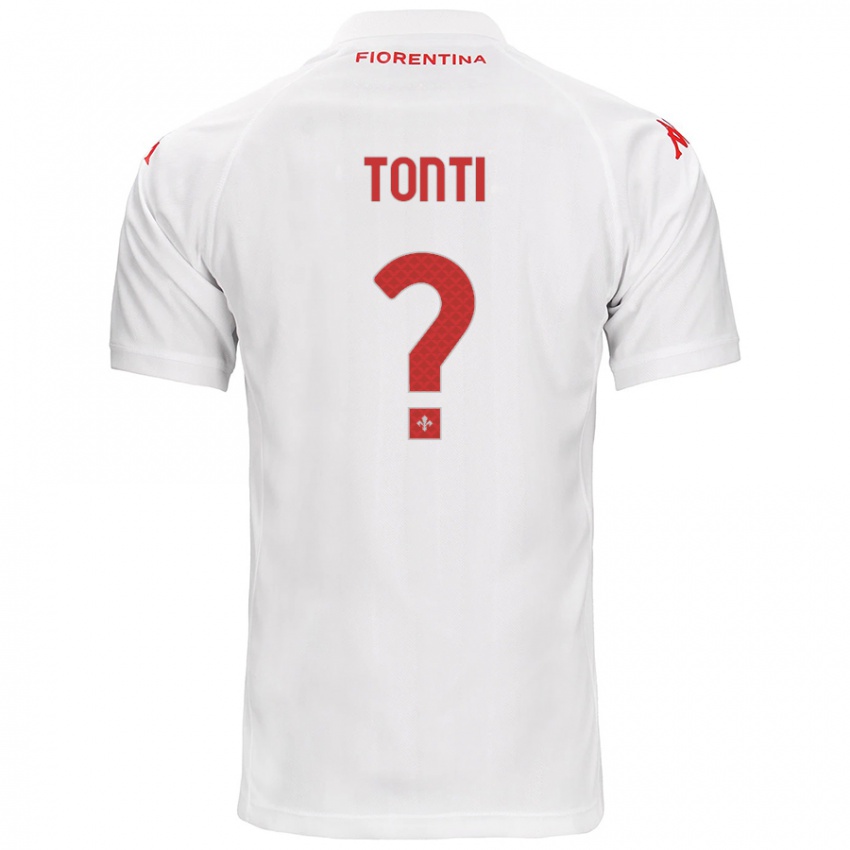 Uomo Maglia Federico Tonti #0 Bianco Kit Gara Away 2024/25 Maglietta