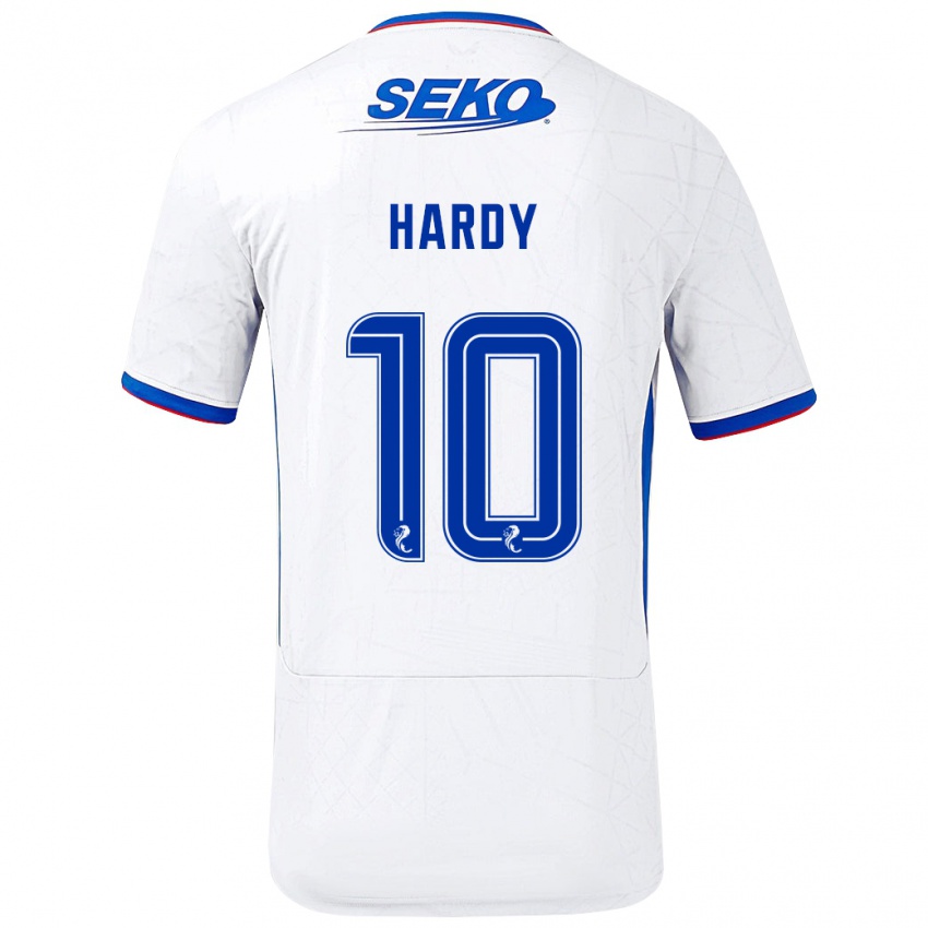 Uomo Maglia Rio Hardy #10 Bianco Blu Kit Gara Away 2024/25 Maglietta