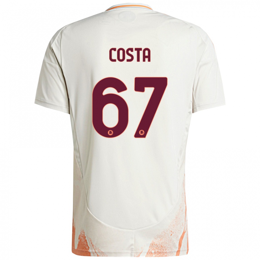 Uomo Maglia João Costa #67 Crema Bianco Arancione Kit Gara Away 2024/25 Maglietta