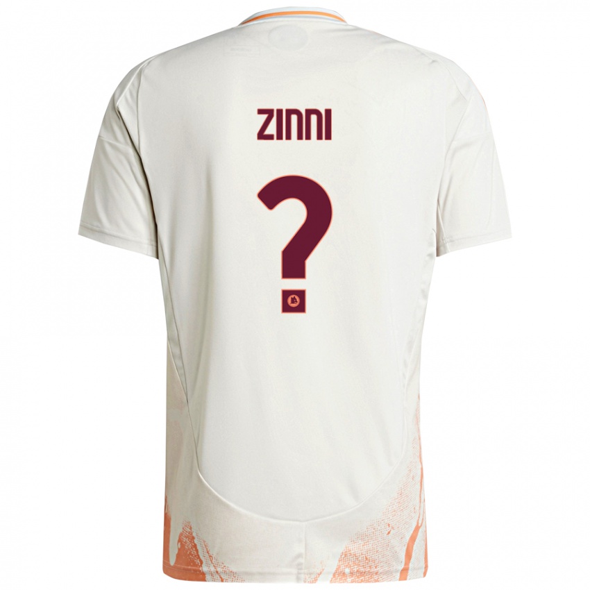 Uomo Maglia Raul Zinni #0 Crema Bianco Arancione Kit Gara Away 2024/25 Maglietta