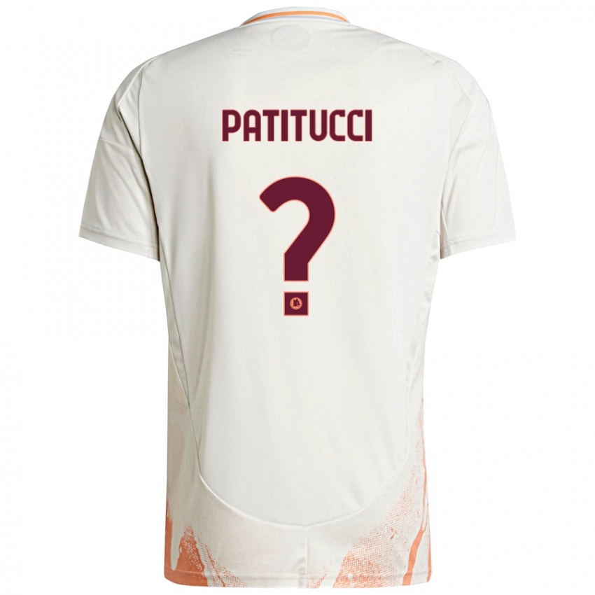 Uomo Maglia Christian Patitucci #0 Crema Bianco Arancione Kit Gara Away 2024/25 Maglietta