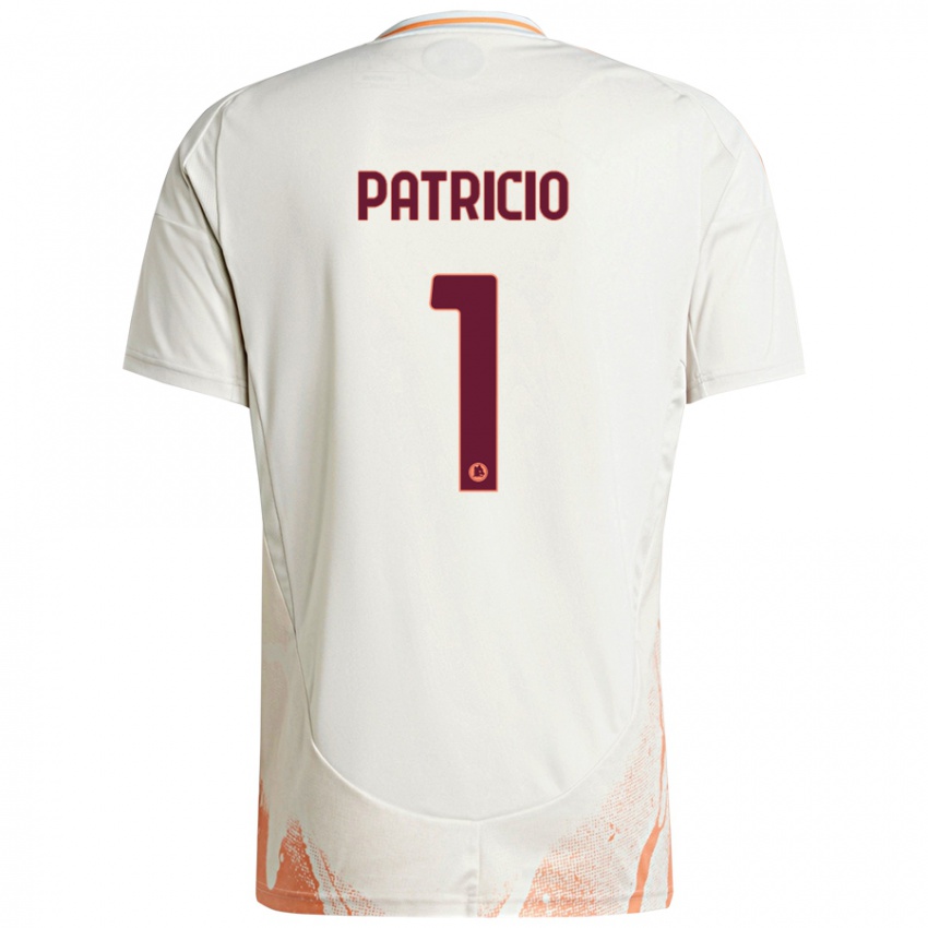 Uomo Maglia Rui Patricio #1 Crema Bianco Arancione Kit Gara Away 2024/25 Maglietta