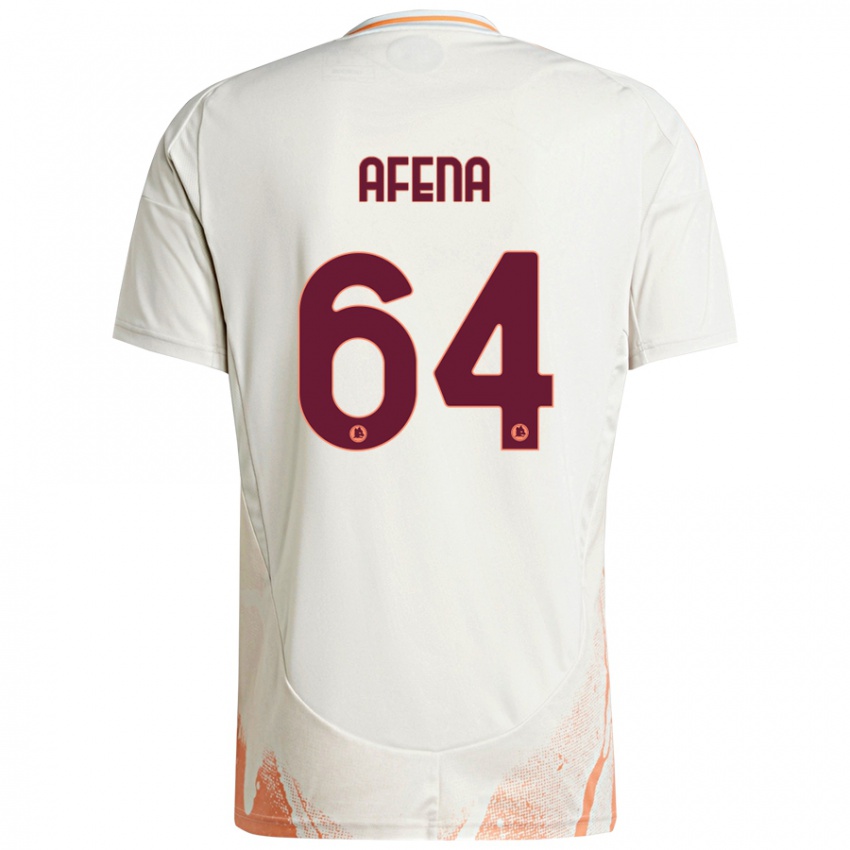 Uomo Maglia Felix Afena-Gyan #64 Crema Bianco Arancione Kit Gara Away 2024/25 Maglietta