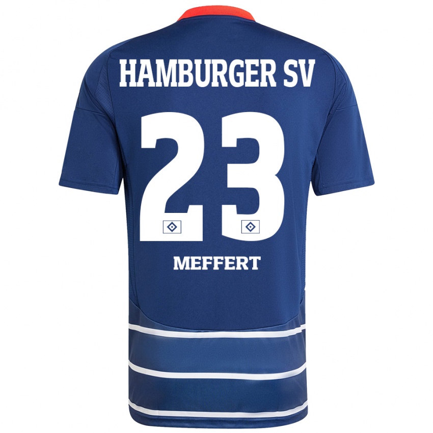 Uomo Maglia Jonas Meffert #23 Blu Scuro Kit Gara Away 2024/25 Maglietta