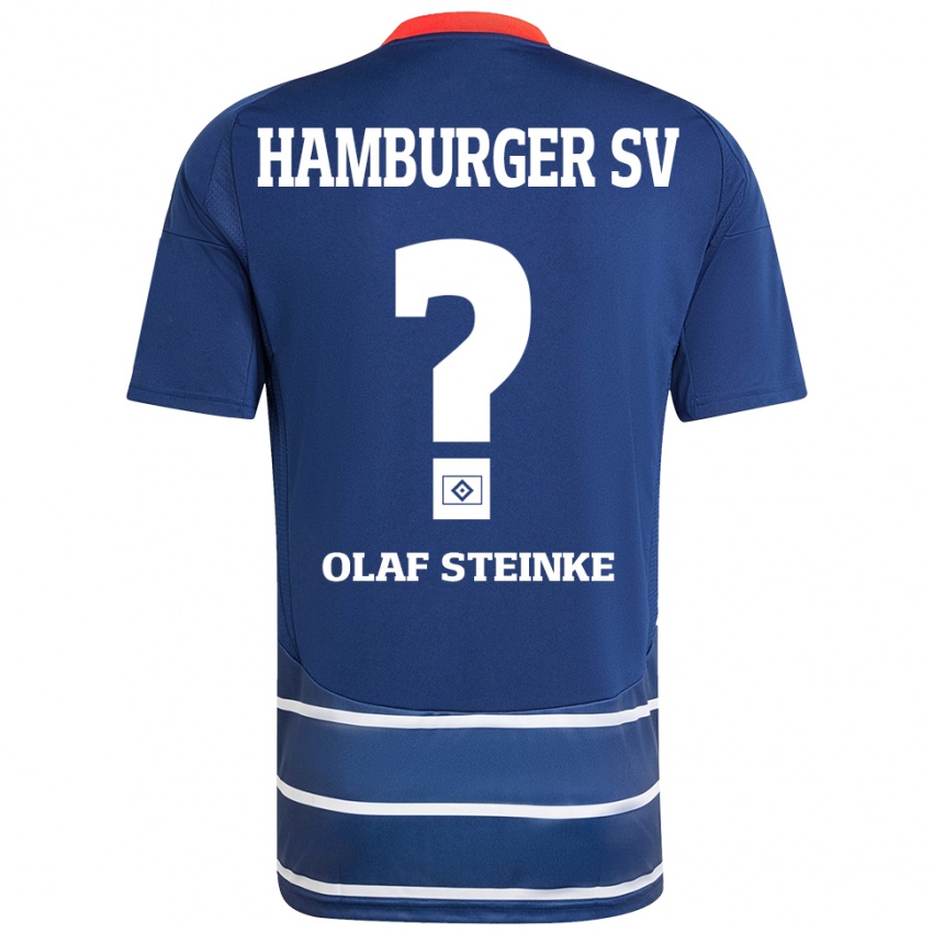 Uomo Maglia Eric Olaf Steinke #0 Blu Scuro Kit Gara Away 2024/25 Maglietta