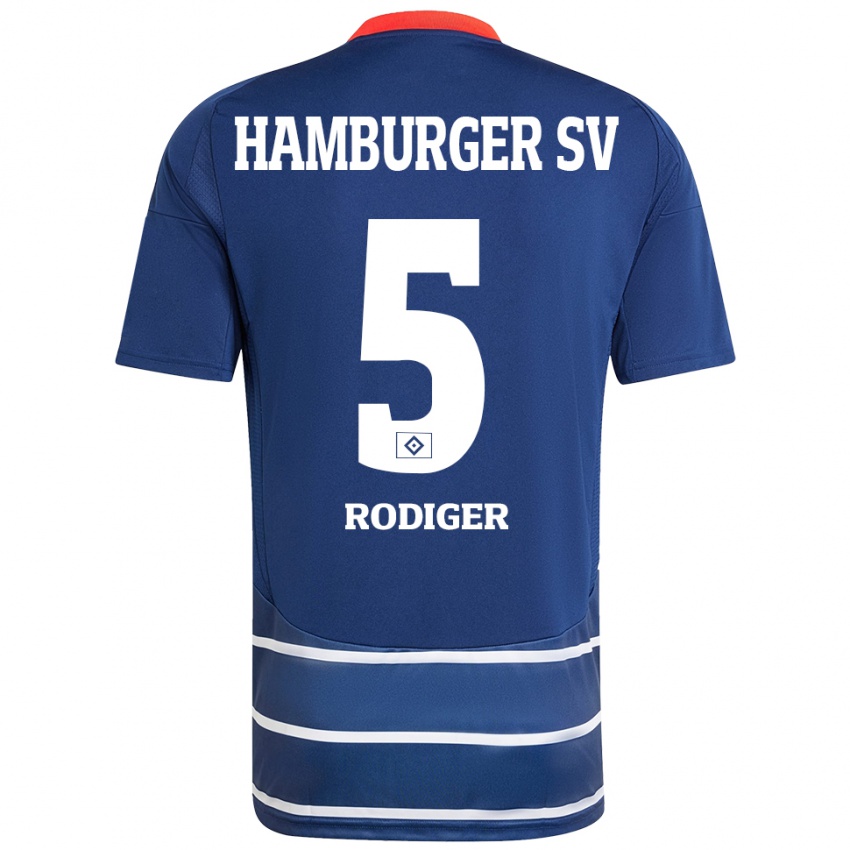 Uomo Maglia Philipp Rödiger #5 Blu Scuro Kit Gara Away 2024/25 Maglietta