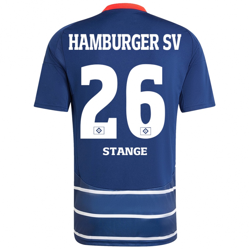 Uomo Maglia Otto Stange #26 Blu Scuro Kit Gara Away 2024/25 Maglietta