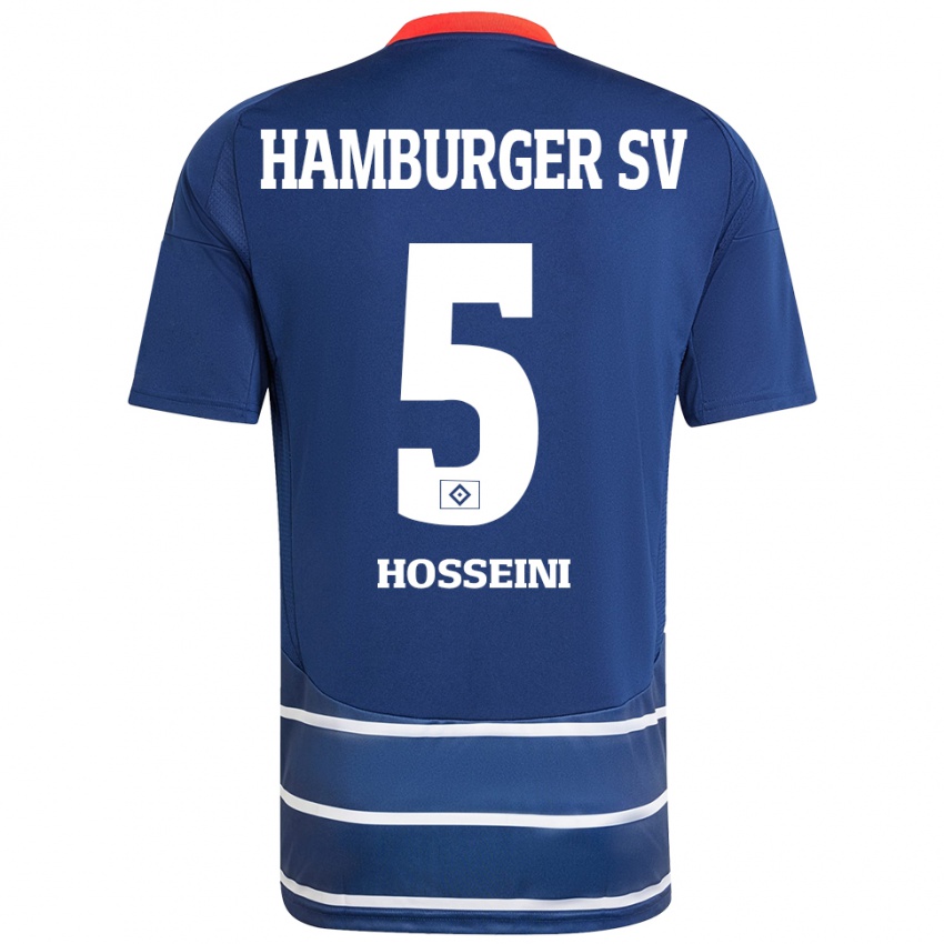 Uomo Maglia Reza Hosseini #5 Blu Scuro Kit Gara Away 2024/25 Maglietta