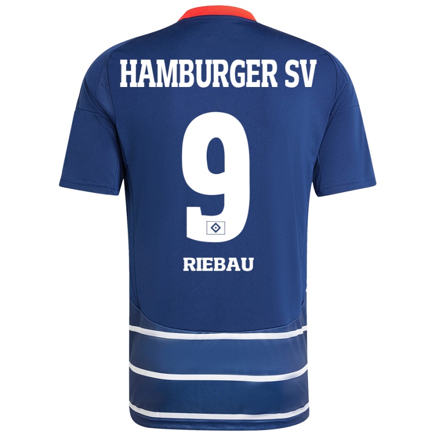 Uomo Maglia Henry Riebau #9 Blu Scuro Kit Gara Away 2024/25 Maglietta