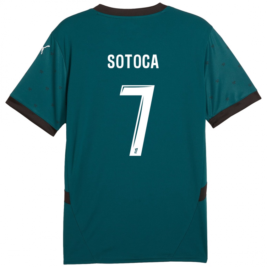 Uomo Maglia Florian Sotoca #7 Verde Scuro Kit Gara Away 2024/25 Maglietta