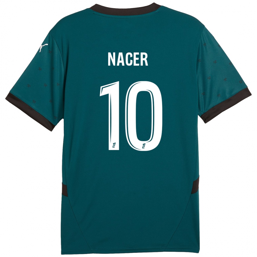 Uomo Maglia Myriem Nacer #10 Verde Scuro Kit Gara Away 2024/25 Maglietta