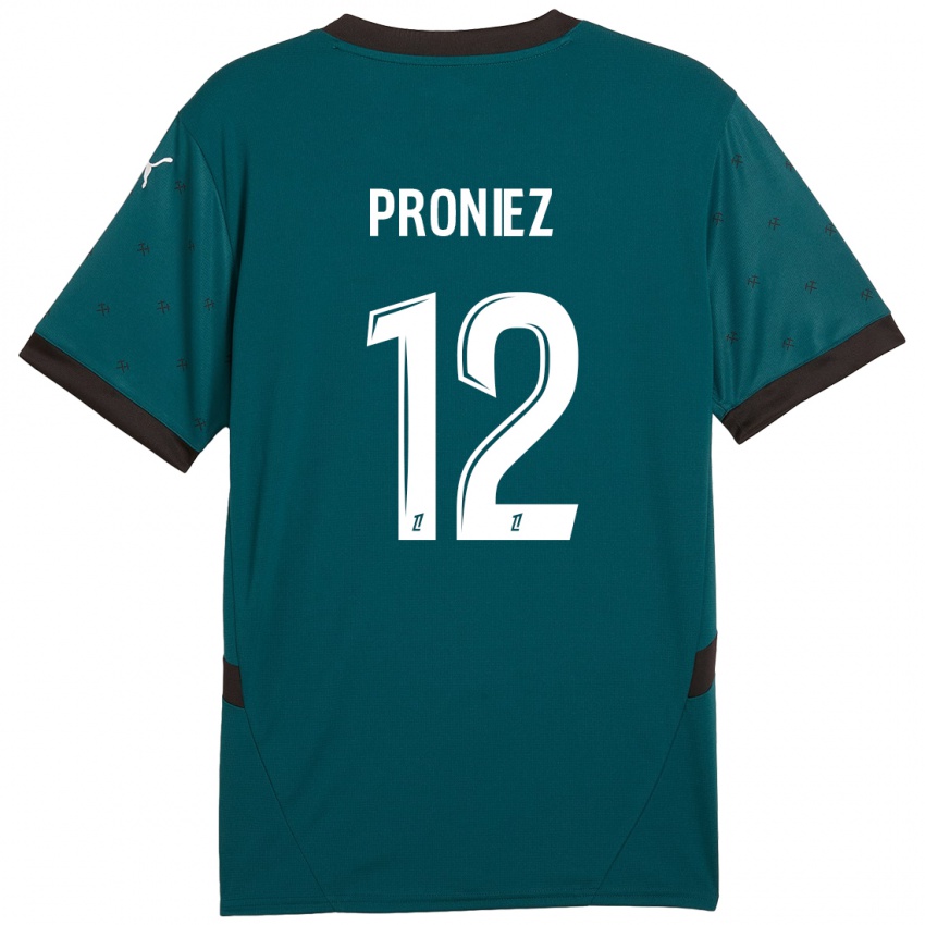 Uomo Maglia Fany Proniez #12 Verde Scuro Kit Gara Away 2024/25 Maglietta