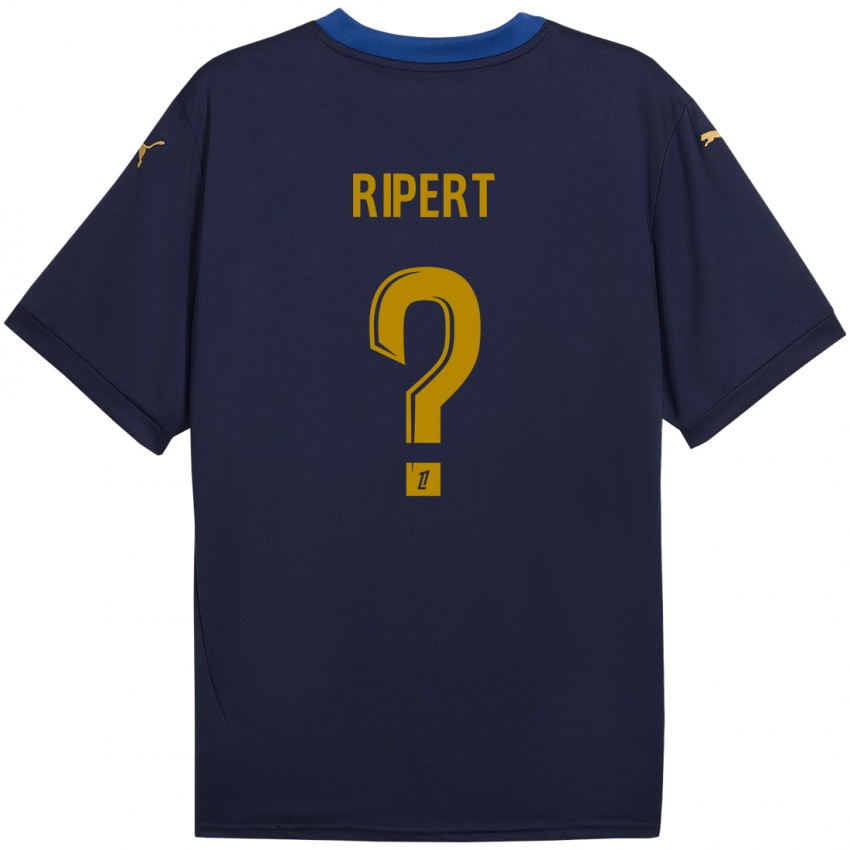 Uomo Maglia Léo Ripert #0 Blu Navy Kit Gara Away 2024/25 Maglietta