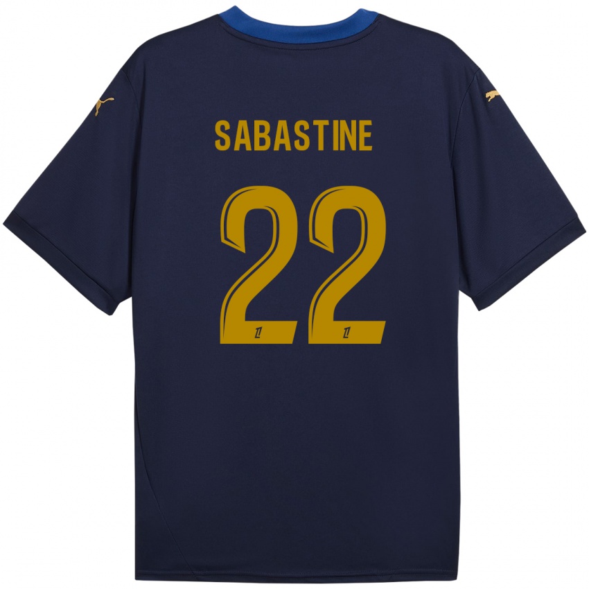 Uomo Maglia Flourish Chioma Sabastine #22 Blu Navy Kit Gara Away 2024/25 Maglietta