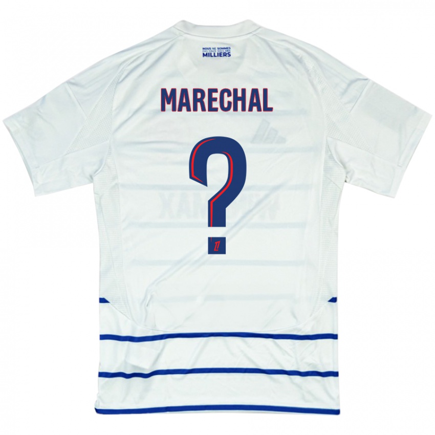 Uomo Maglia Max Marechal #0 Bianco Blu Kit Gara Away 2024/25 Maglietta