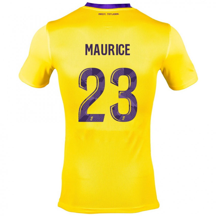 Uomo Maglia Sandra Maurice #23 Giallo Viola Kit Gara Away 2024/25 Maglietta