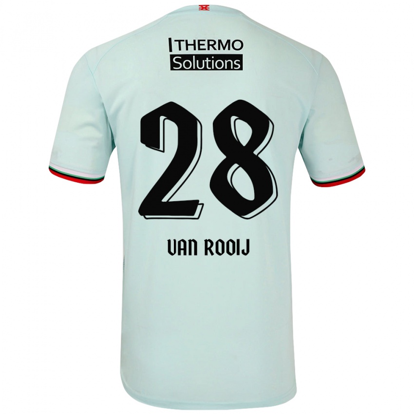 Uomo Maglia Bart Van Rooij #28 Verde Chiaro Kit Gara Away 2024/25 Maglietta