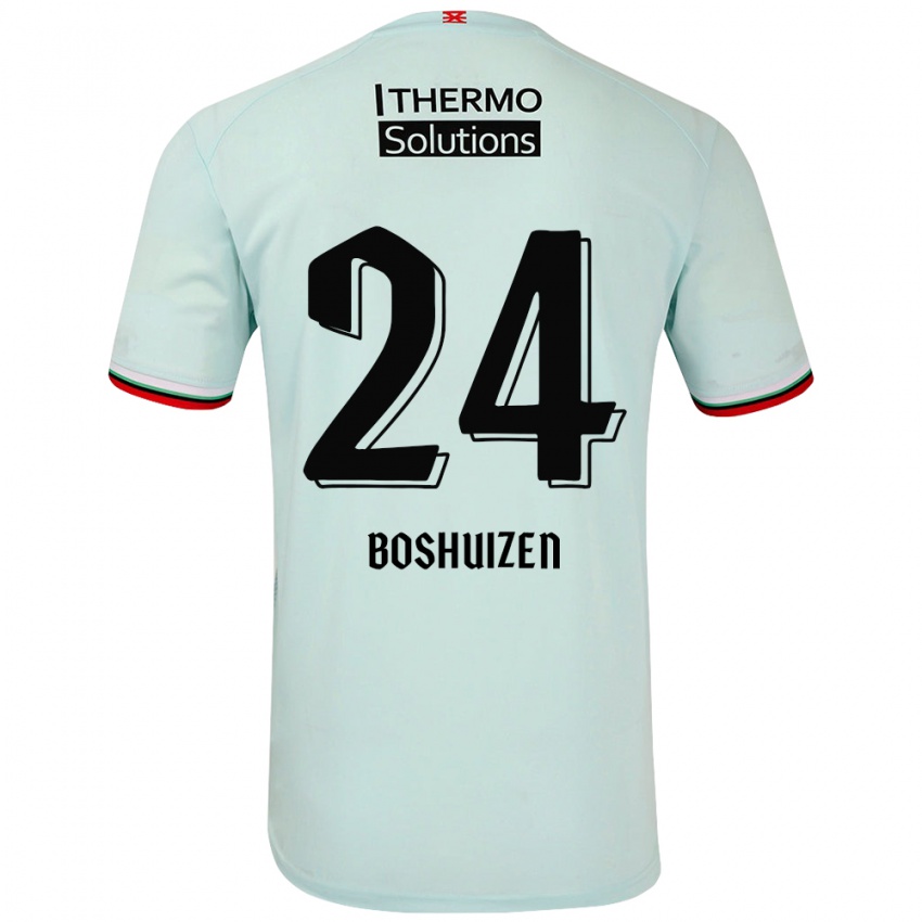 Uomo Maglia Annouk Boshuizen #24 Verde Chiaro Kit Gara Away 2024/25 Maglietta