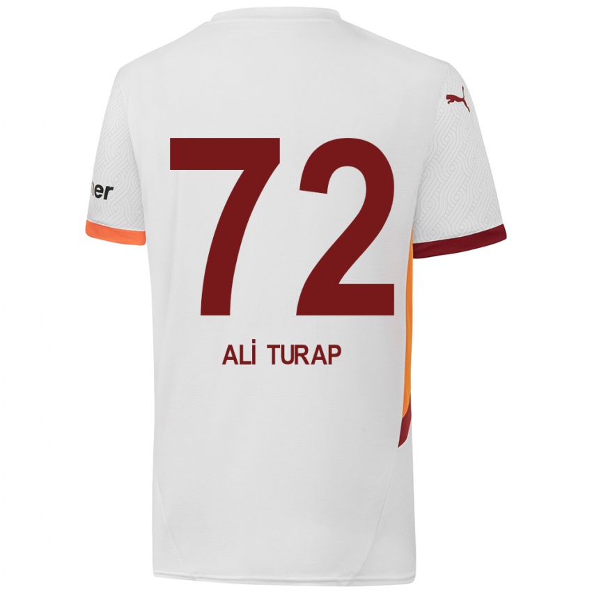 Uomo Maglia Ali Turap Bülbül #72 Bianco Giallo Rosso Kit Gara Away 2024/25 Maglietta