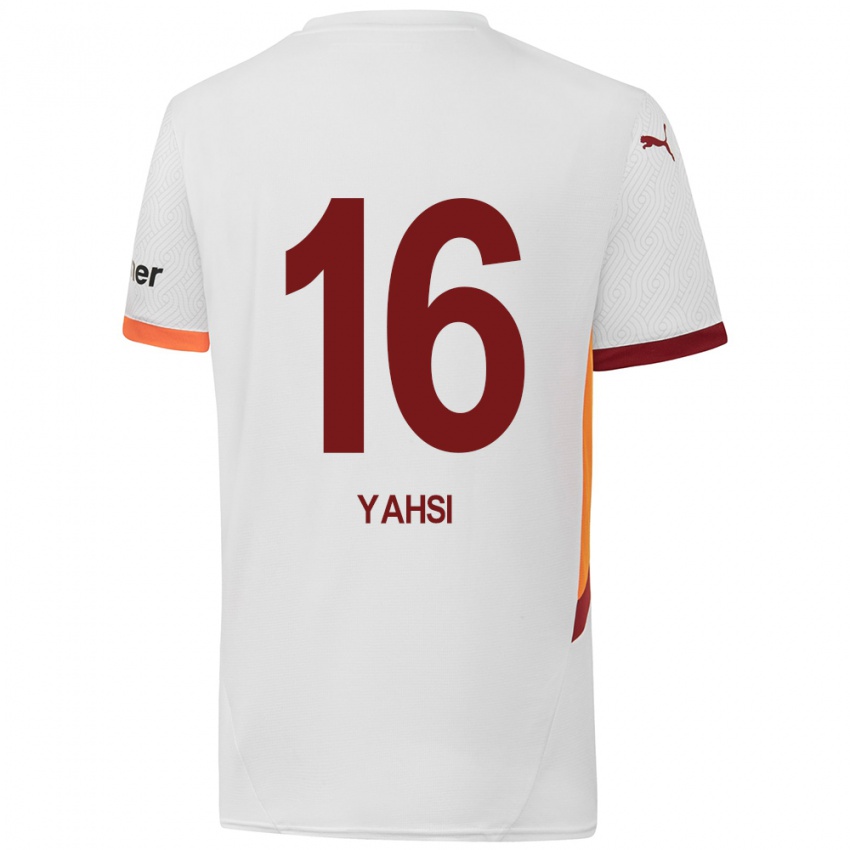 Uomo Maglia Ismail Yahsi #16 Bianco Giallo Rosso Kit Gara Away 2024/25 Maglietta