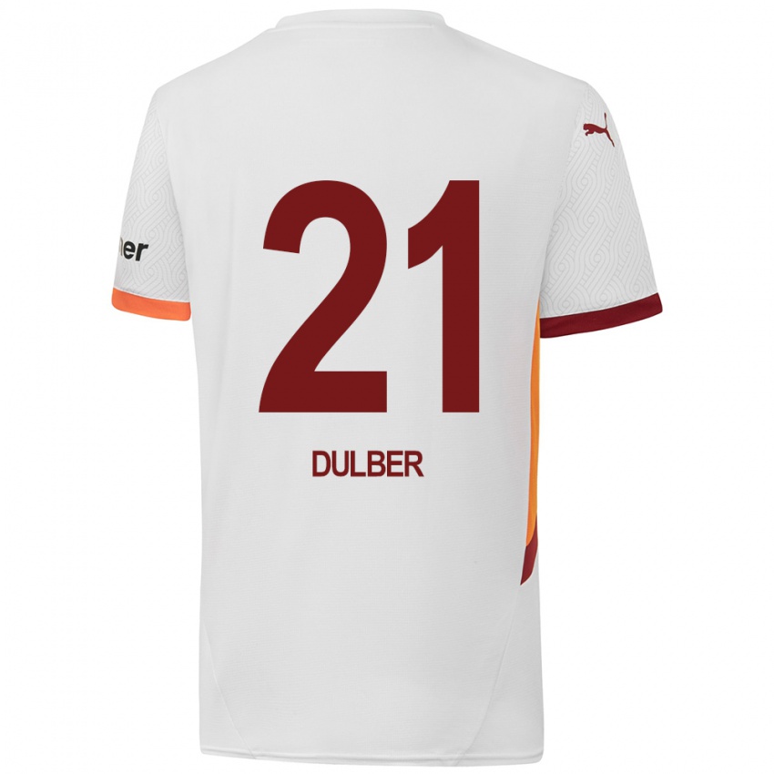 Uomo Maglia Didem Dülber #21 Bianco Giallo Rosso Kit Gara Away 2024/25 Maglietta