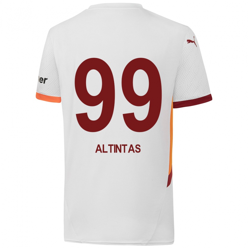 Uomo Maglia Benan Altıntaş #99 Bianco Giallo Rosso Kit Gara Away 2024/25 Maglietta