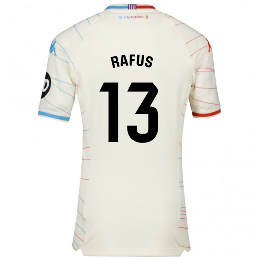 Uomo Maglia Arnau Rafus #13 Bianco Rosso Blu Kit Gara Away 2024/25 Maglietta