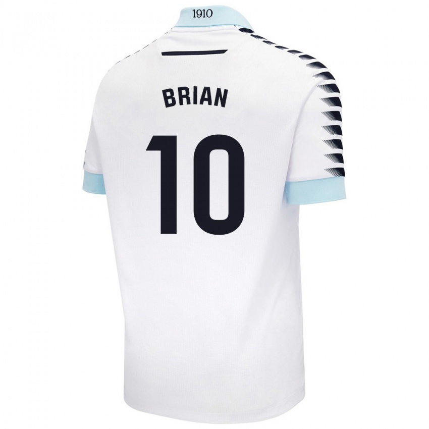 Uomo Maglia Brian Ocampo #10 Bianco Blu Kit Gara Away 2024/25 Maglietta