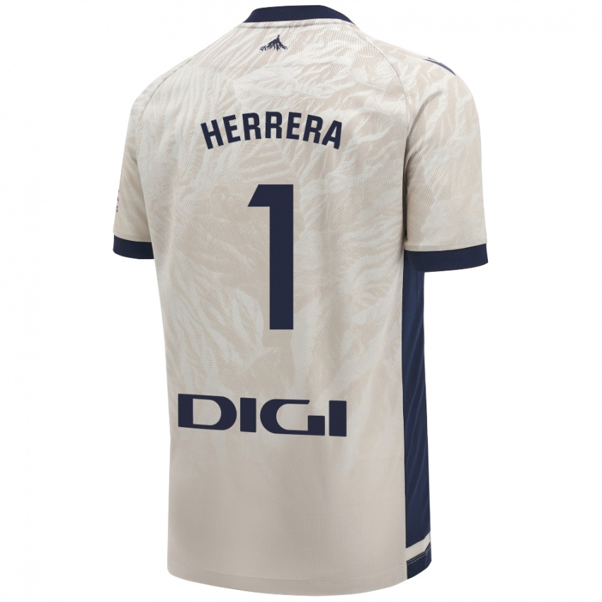 Uomo Maglia Sergio Herrera #1 Grigio Chiaro Kit Gara Away 2024/25 Maglietta