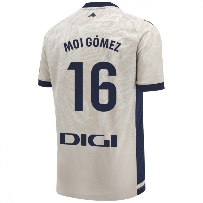 Uomo Maglia Moi Gomez #16 Grigio Chiaro Kit Gara Away 2024/25 Maglietta