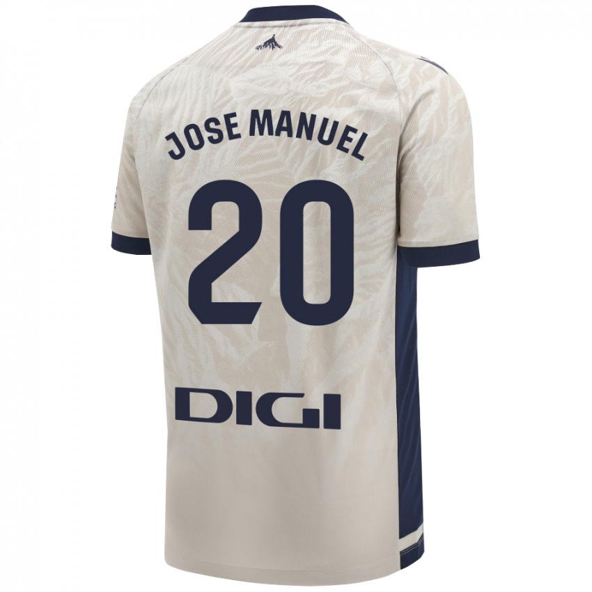 Uomo Maglia José Manuel Arnáiz #20 Grigio Chiaro Kit Gara Away 2024/25 Maglietta