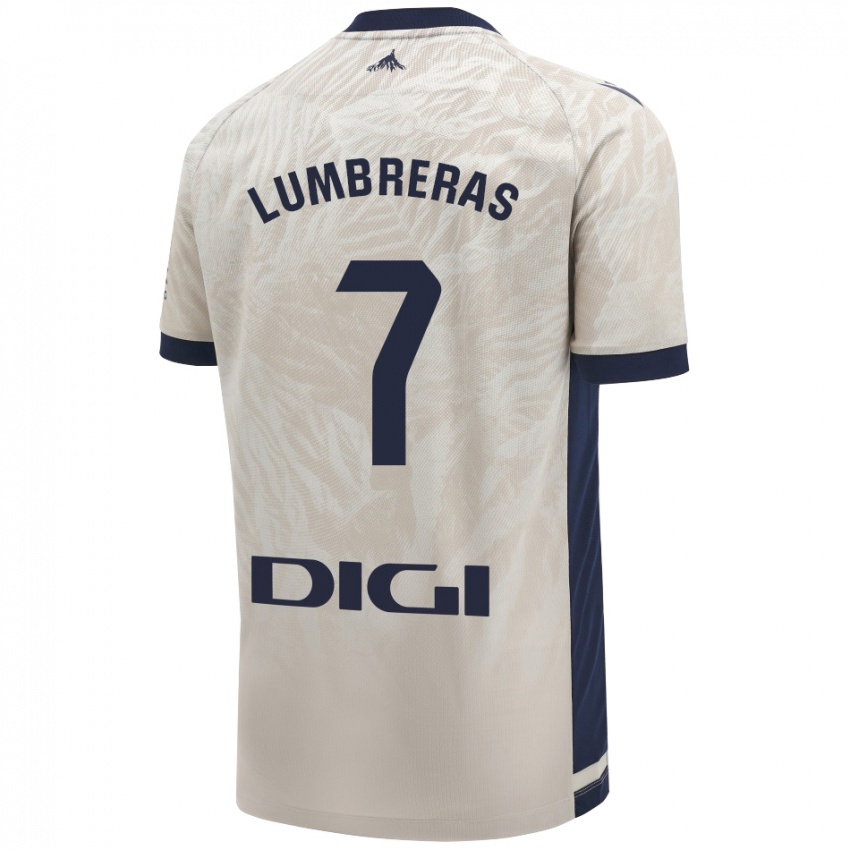 Uomo Maglia Carlos Lumbreras #7 Grigio Chiaro Kit Gara Away 2024/25 Maglietta