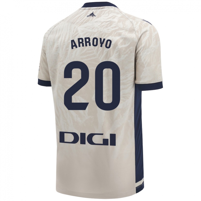 Uomo Maglia Roberto Arroyo #20 Grigio Chiaro Kit Gara Away 2024/25 Maglietta