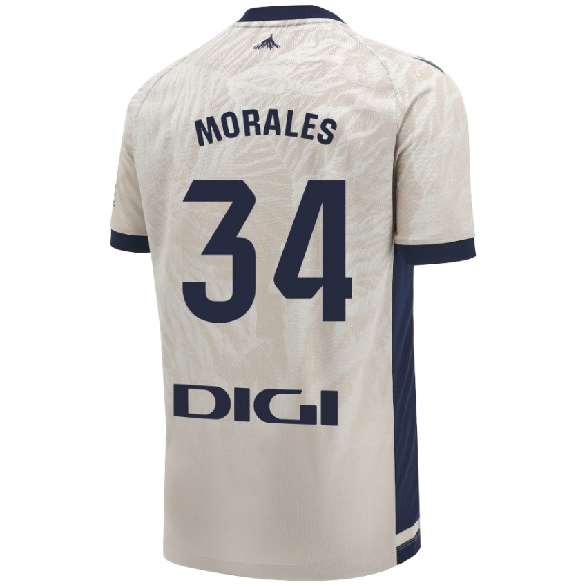 Uomo Maglia Anai Morales #34 Grigio Chiaro Kit Gara Away 2024/25 Maglietta