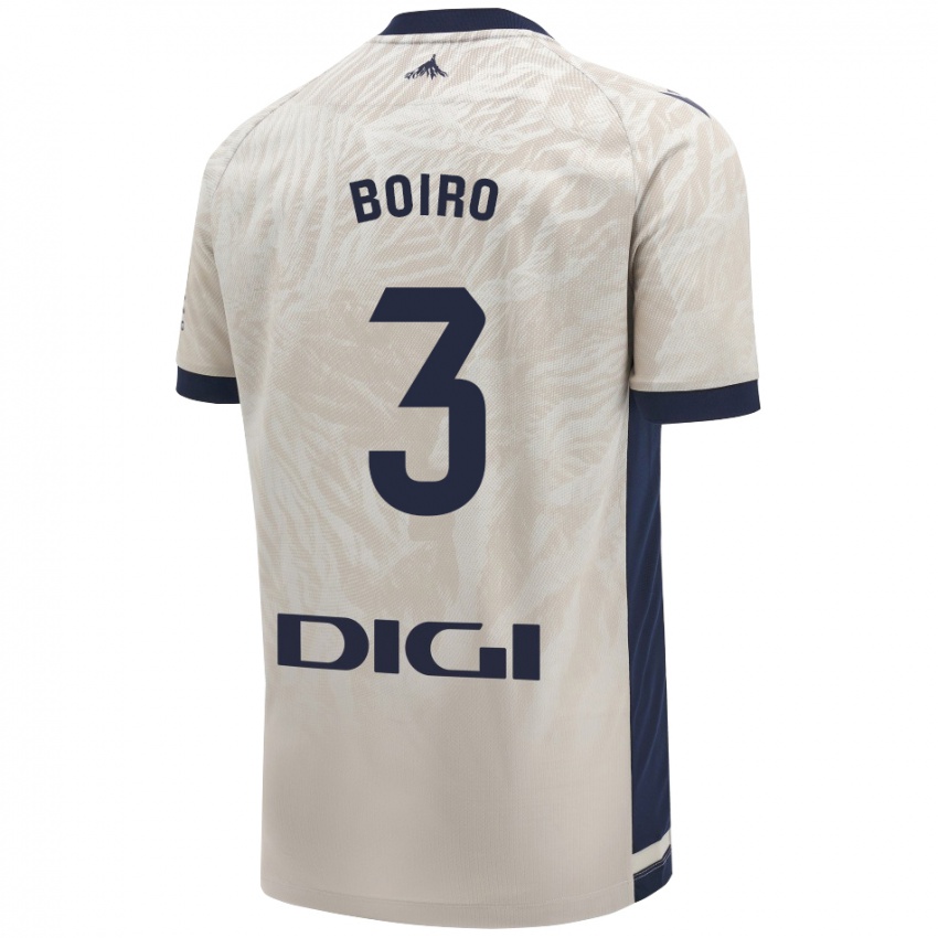 Uomo Maglia Adama Boiro #3 Grigio Chiaro Kit Gara Away 2024/25 Maglietta