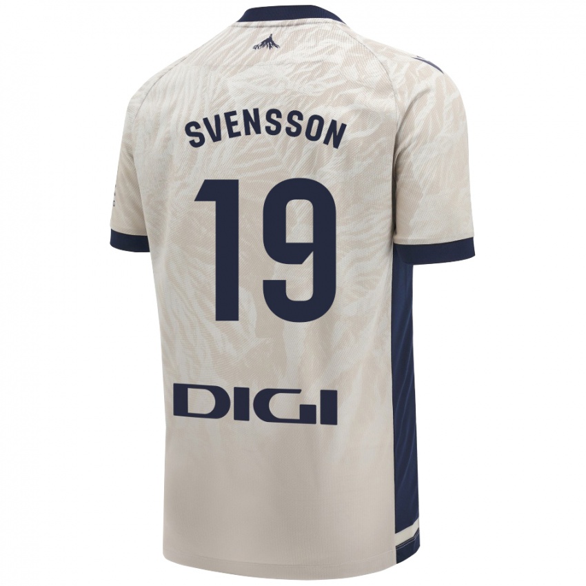 Uomo Maglia Max Svensson #19 Grigio Chiaro Kit Gara Away 2024/25 Maglietta