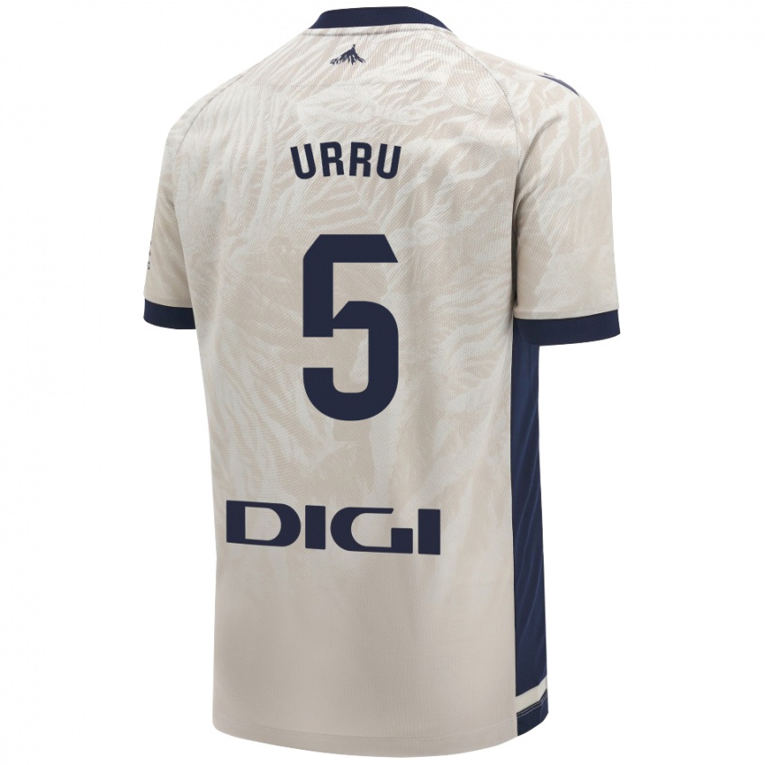 Uomo Maglia Irati Urruzola Bermúdez #5 Grigio Chiaro Kit Gara Away 2024/25 Maglietta