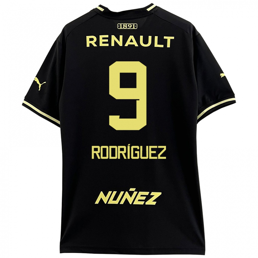 Uomo Maglia Agustín Rodríguez #9 Nero Giallo Kit Gara Away 2024/25 Maglietta