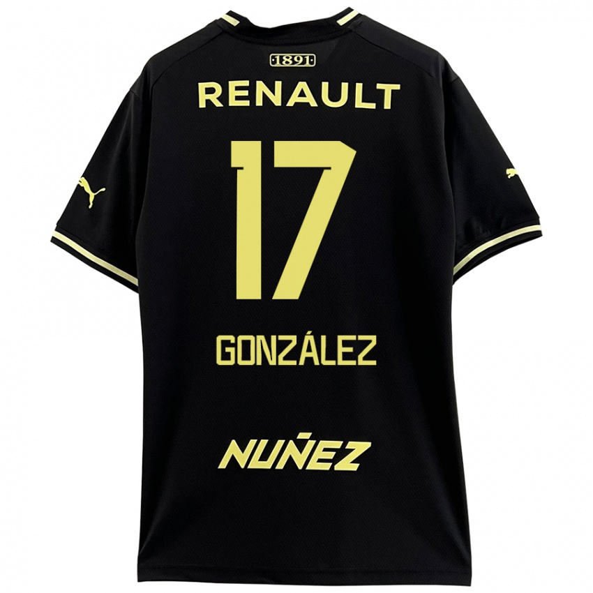 Uomo Maglia Luciano González #17 Nero Giallo Kit Gara Away 2024/25 Maglietta