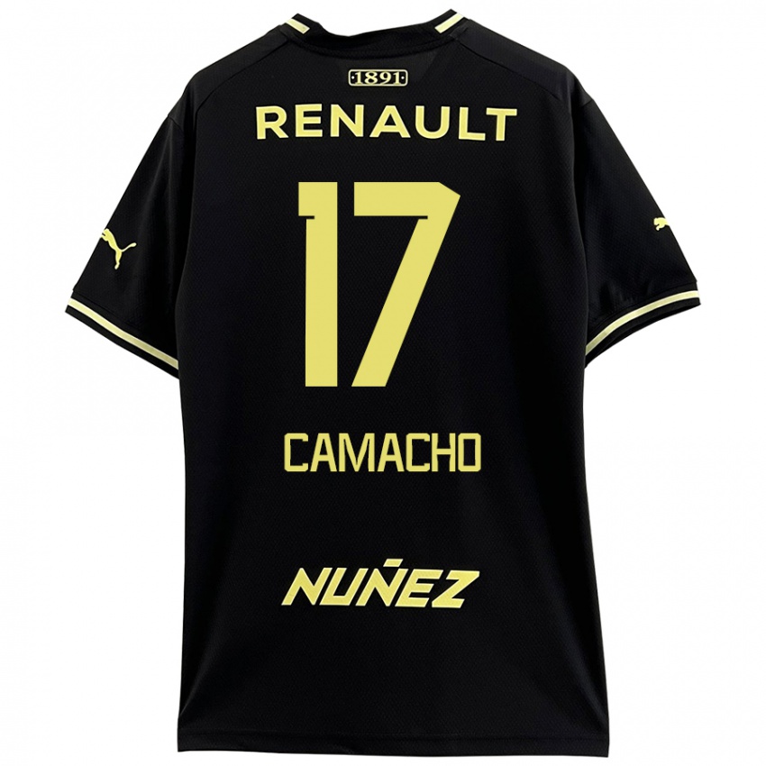 Uomo Maglia Sebastián Camacho #17 Nero Giallo Kit Gara Away 2024/25 Maglietta