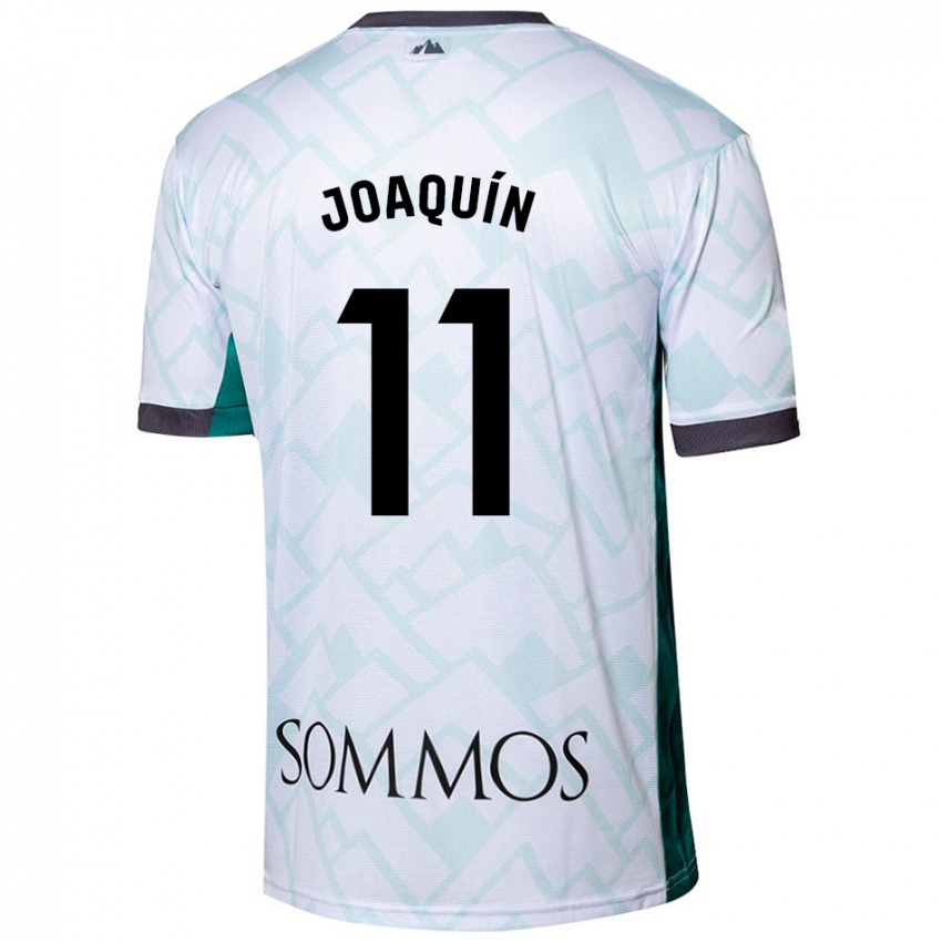 Uomo Maglia Joaquin Munoz #11 Bianco Verde Kit Gara Away 2024/25 Maglietta