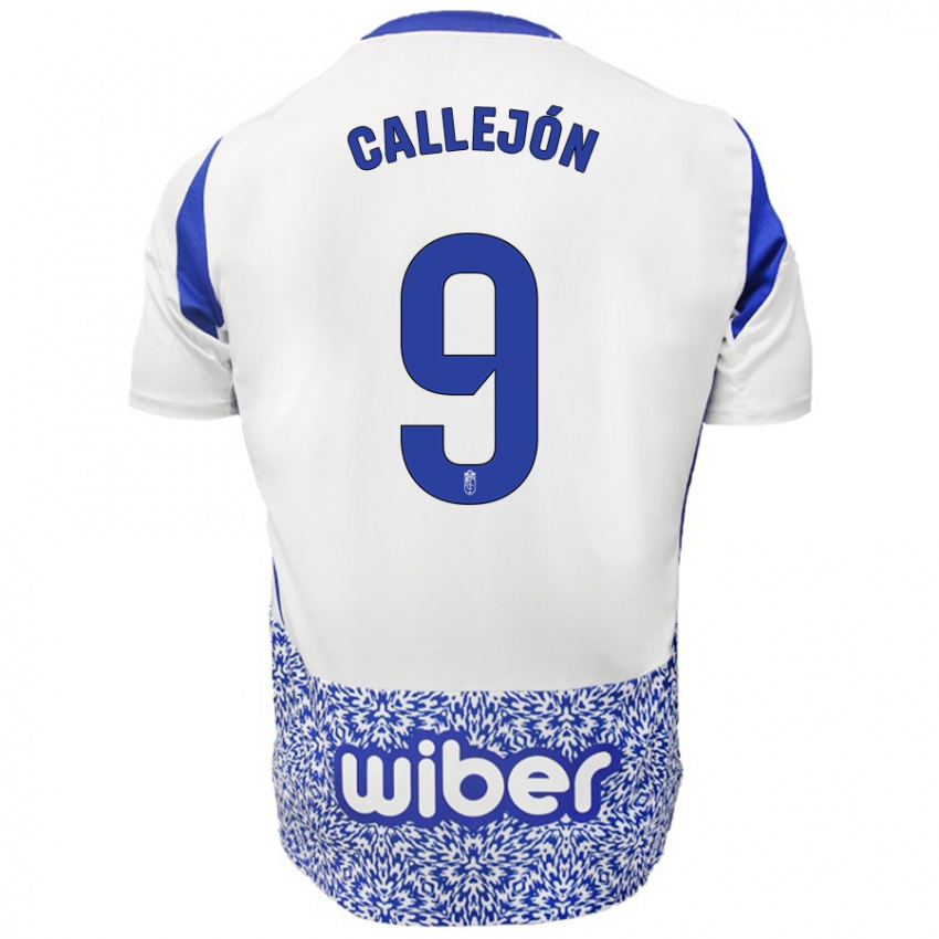 Uomo Maglia Jose Callejon #9 Bianco Blu Kit Gara Away 2024/25 Maglietta