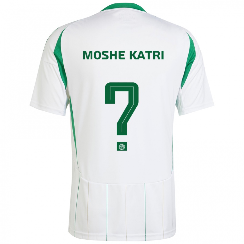 Uomo Maglia Roy Moshe Katri #0 Bianco Verde Kit Gara Away 2024/25 Maglietta